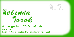melinda torok business card