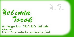 melinda torok business card